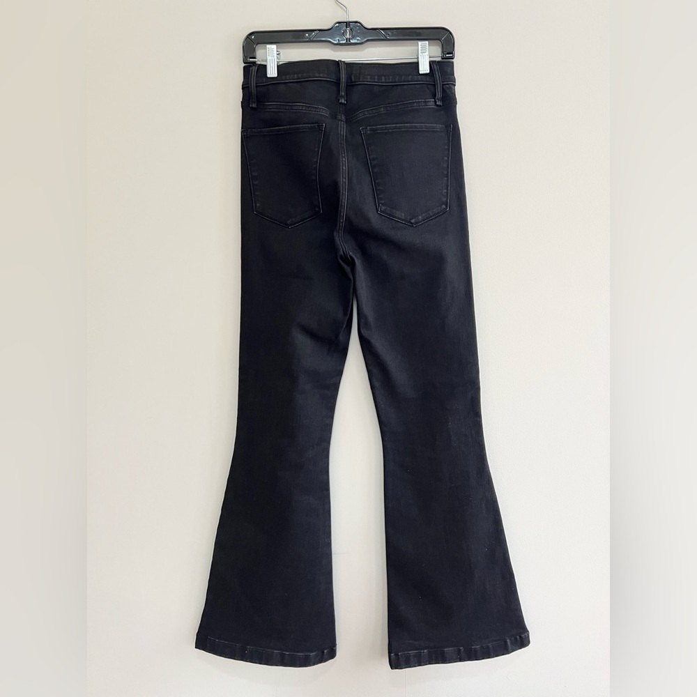Abercrombie & Fitch Ultra High Rise Flare Stretch Denim Jeans Black, size 28 6R - Picture 3 of 10